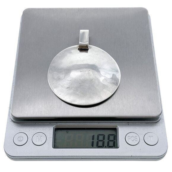 Vintage RLM Studios Sterling Silver 925 "One World" Round Pendant - Picture 7 of 7